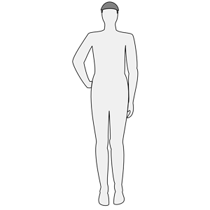 Male body silhouette - front