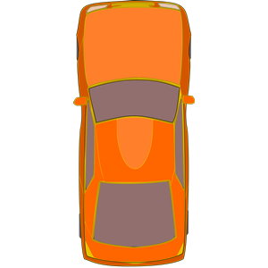 Orange Car (Top View)