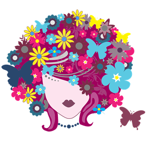Floral Butterfly Hair Woman
