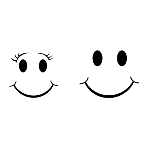 Female And Male Smileys