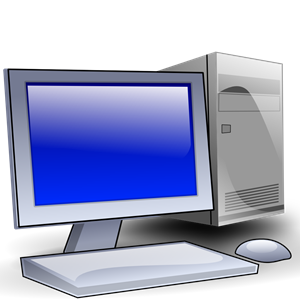 Generic desktop PC with screen and mouse