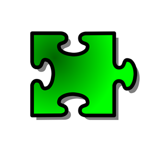 Green Jigsaw piece 14