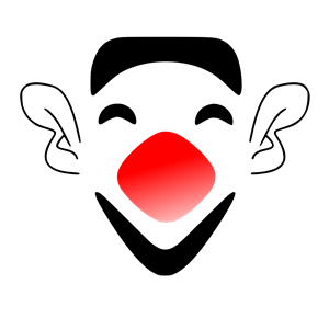 laughing clown face