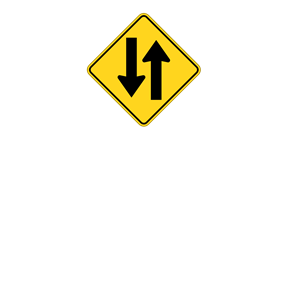 to way warning sign