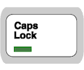 Key Caps Lock - On