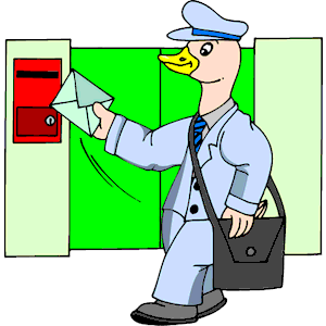 Duck Delivering Mail