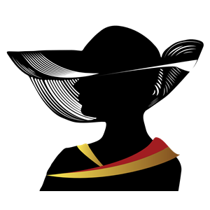Woman With Fancy Hat Silhouette