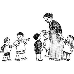 Japanese Mama and Many Kids