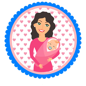 Mother Holding Baby Illustration