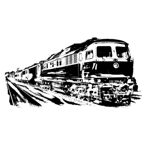 Monochrome Diesel Locomotive