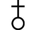Map symbol for a church