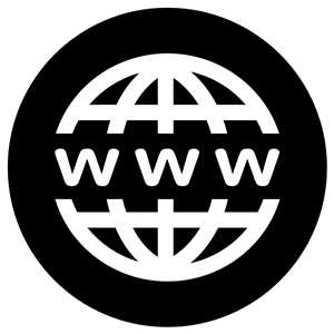WWW Icon - White on Black