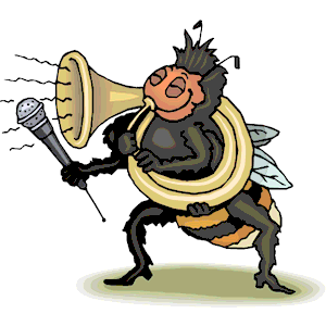 Bee Playing Horn