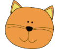 Orange cat head