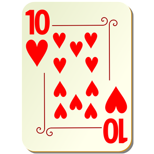 Ornamental deck: 10 of hearts