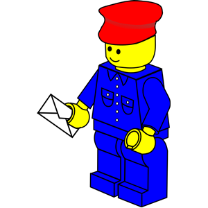 LEGO town -- postman