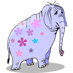 Elephant with Flowers