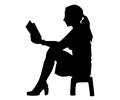 Woman Reading SIlhouette