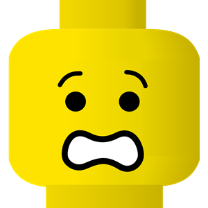 LEGO smiley -- scared