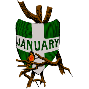 Illustrated months (January, colour)