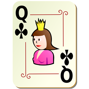 Ornamental deck: Queen of clubs
