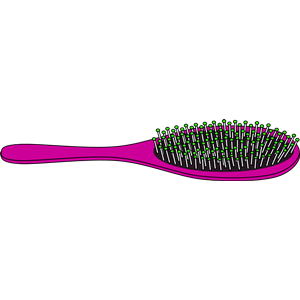 Purple hairbrush