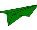 Green Paper Air Plane