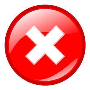 red round error warning icon