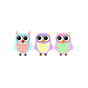 Pastel Baby Owls