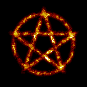 Burning pentagram