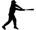 Baseball player silhouette