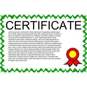 Certificate in colour
