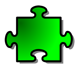 Green Jigsaw piece 08