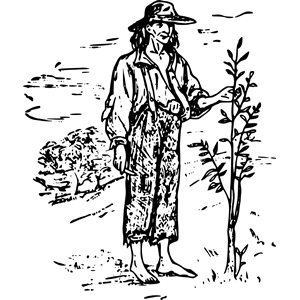 Johnny Appleseed and Tree