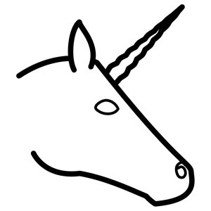 Unicorn head profile