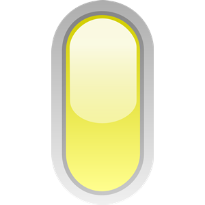 led rounded v yellow