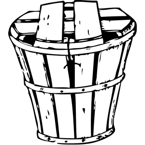 half bushel basket with cover