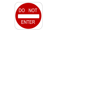 do not enter sign 01