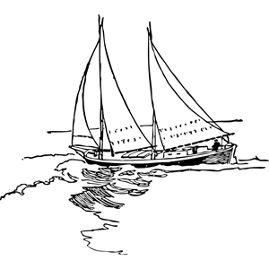 schooner-rigged sharpie