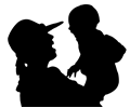 Mother And Baby Having Fun Silhouette