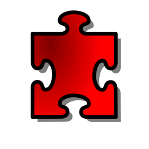 Red Jigsaw piece 13