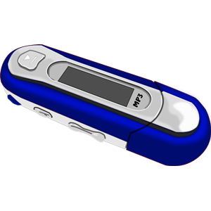 A Blue old style MP3 Player
