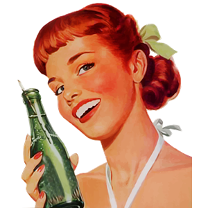 Vintage Soda Girl