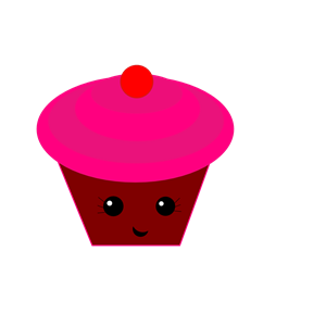 Pink Cupcake, Two Swirls