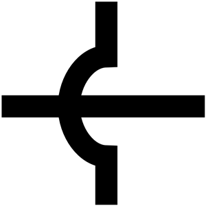 Electronic Circuit Crossing Symbol