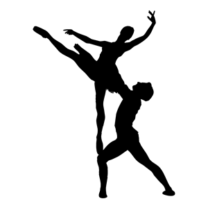 Woman And Man Ballet Silhouette
