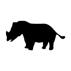 Silhouette - rhinoceros