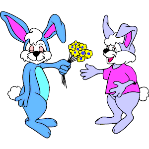 Rabbit Giving Flowers