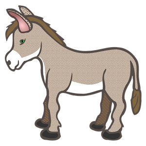 donkey - coloured