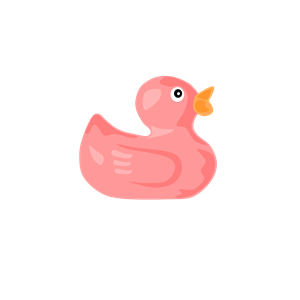 Coral Rubber Ducky
